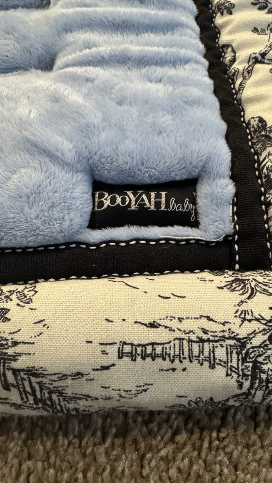 Boutique, Stroller Liner, Baby Blue Reversible, Thick Padding Adjustable