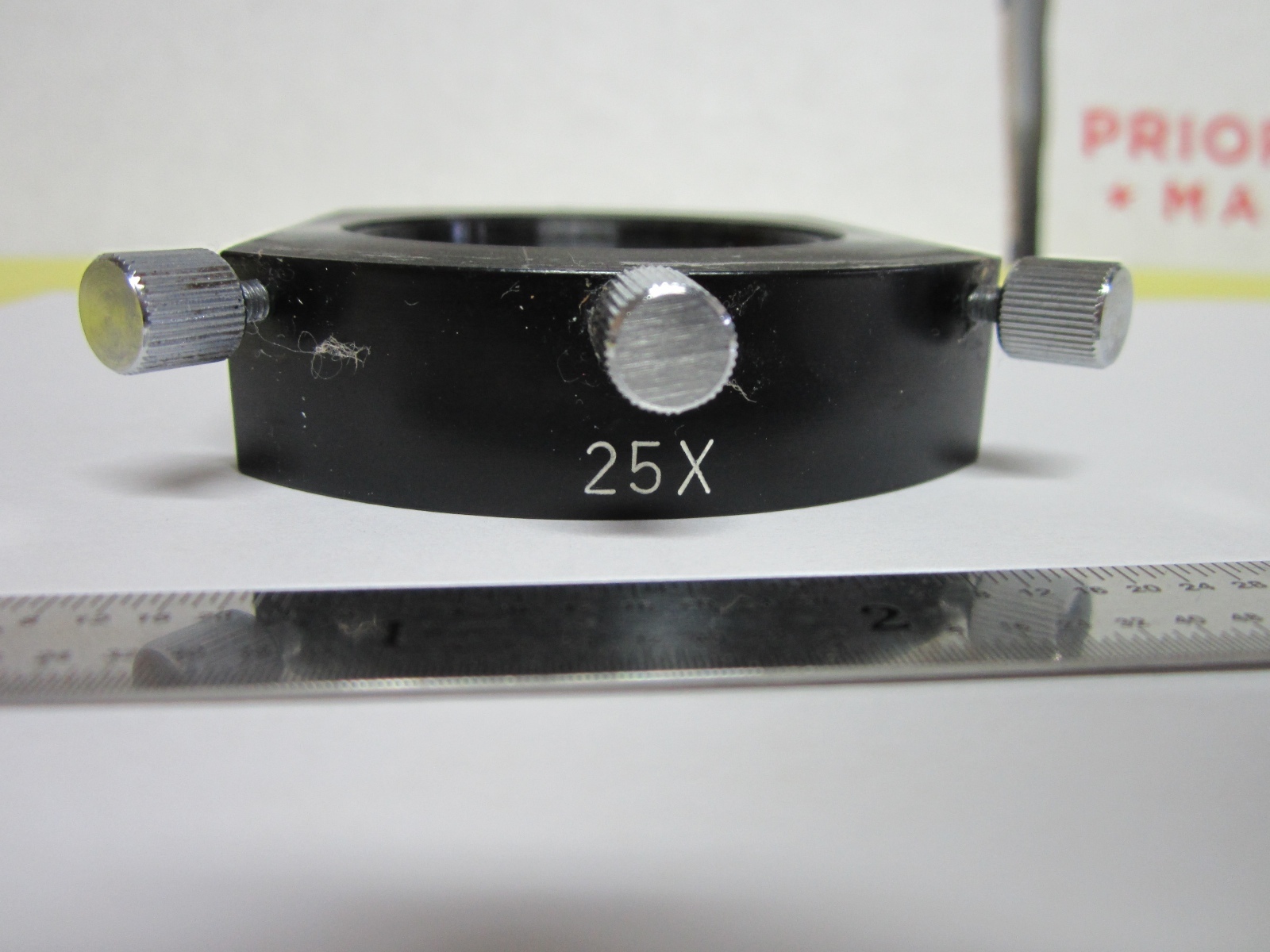 OPTICAL MICROSCOPE PART PHASE SLIDE 25X OPTICS BIN#C7-97