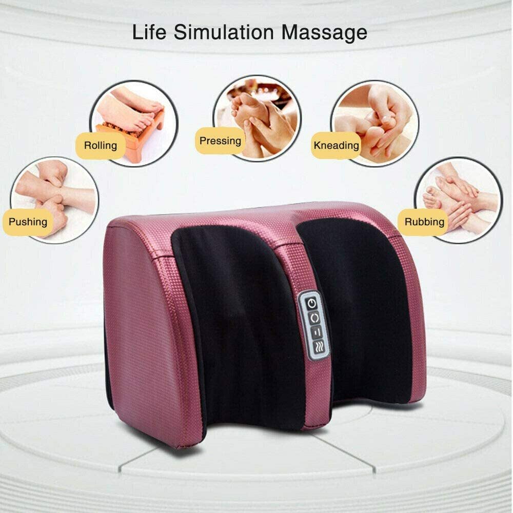 Shiatsu Electric Foot Calf Massager with Hot Compress Heating Therapy Kneading