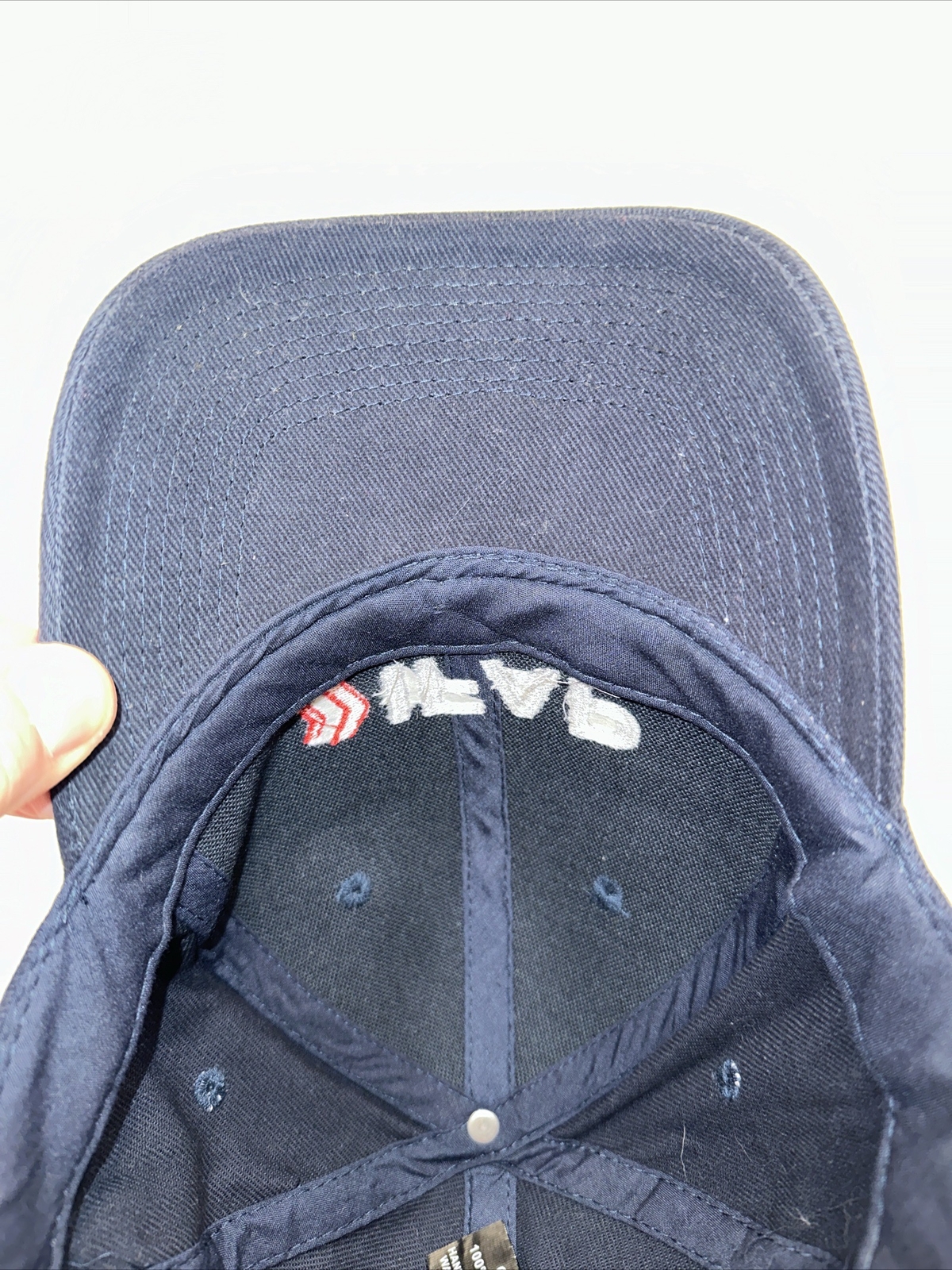 IFAP Navy Blue Hat Cap Red Silver Hook Loop Unbranded