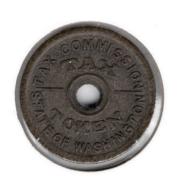 WSHINGTON STATE 1941 Tax Commission Plastic Token