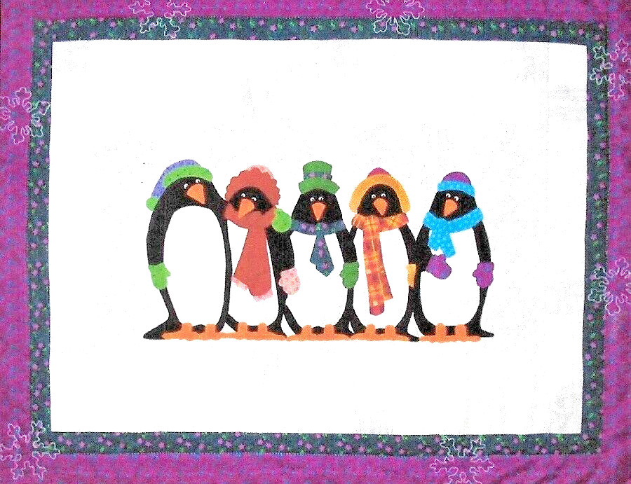 New Applique Quilt Patterns  PENGUINS ON ICE 36¾" x 24¼"