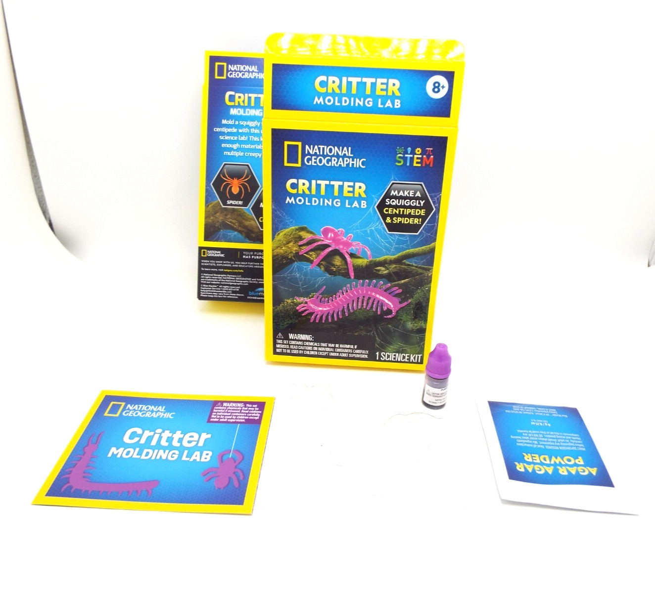 2 National Geographic STEM Critter Molding Lab Science Kits Spider & Centipede