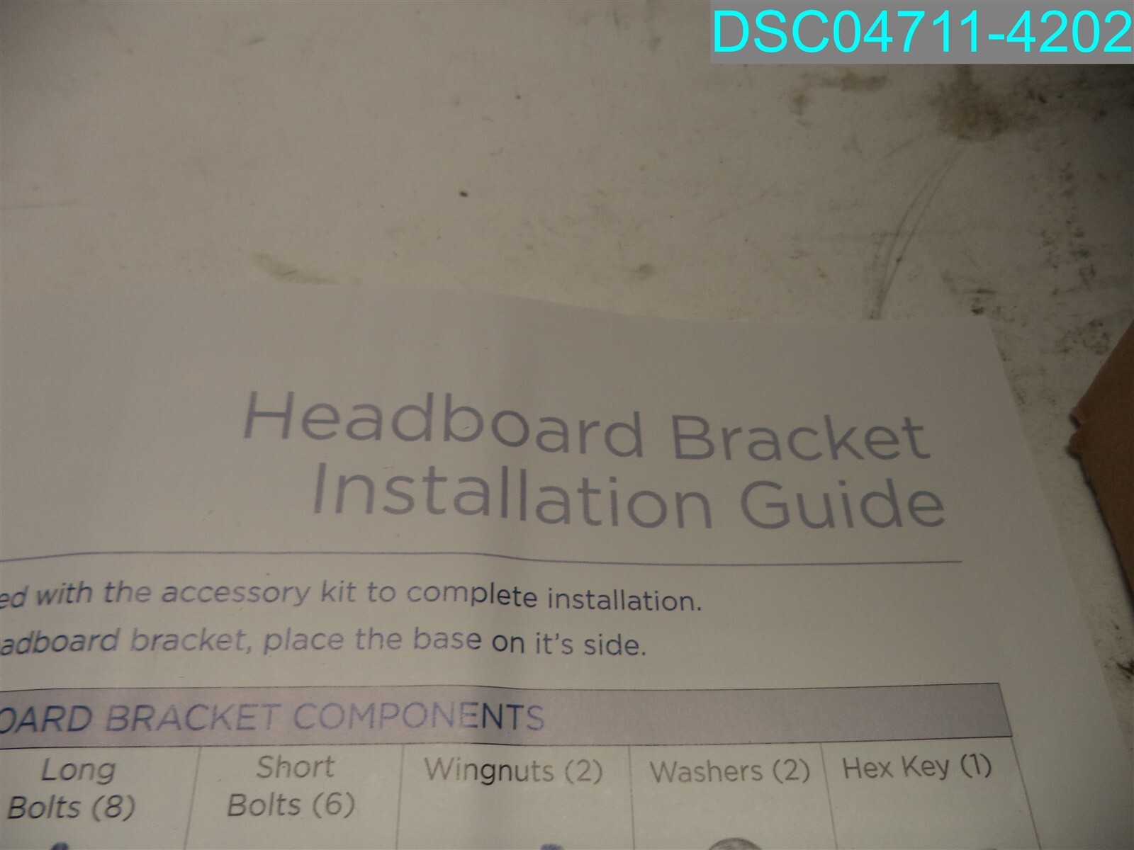 400F0012289 Sealy Ease Universal Headboard Brackets V1
