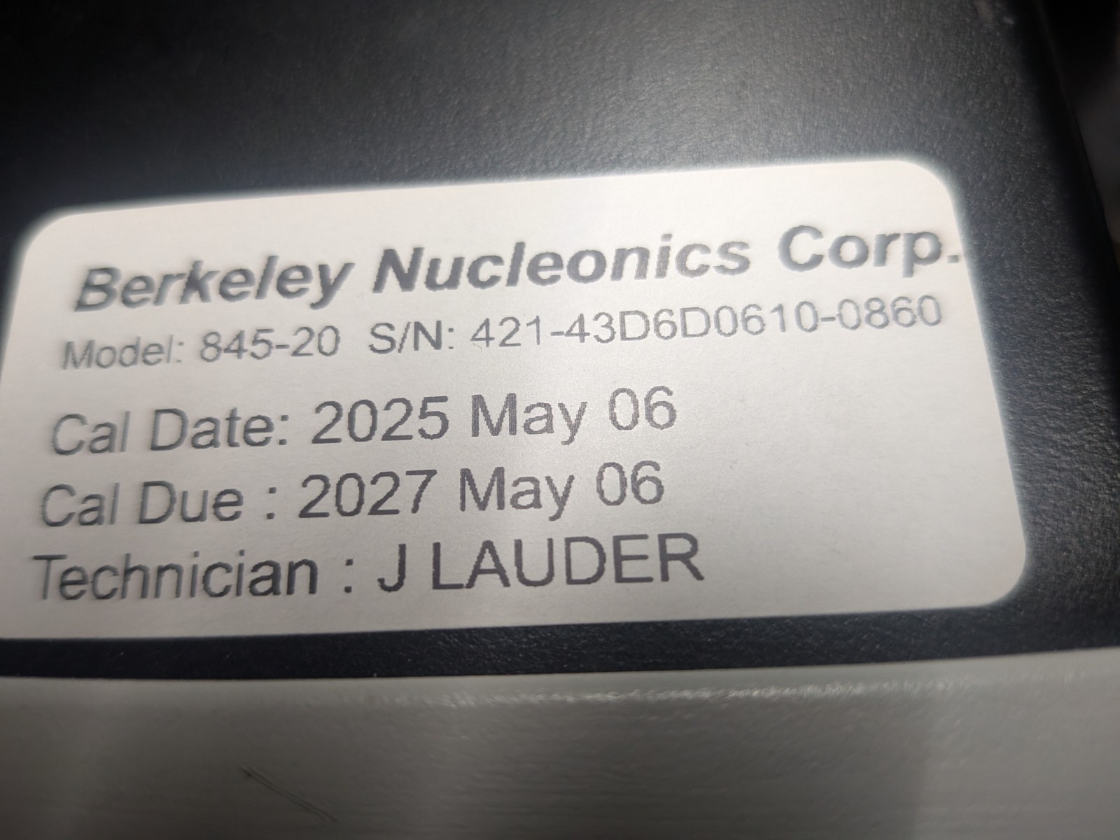 BNC Berkeley Nucleonics Signal Generator 845 Mini Handheld Cald! 20 Ghz Options