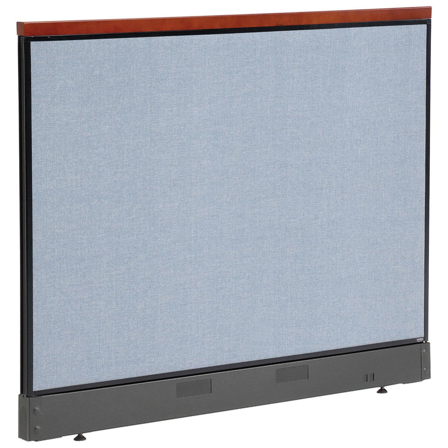 60-1/4"W x 47-1/2"H Deluxe Office Partition Panel with Pass Thru Cable Blue