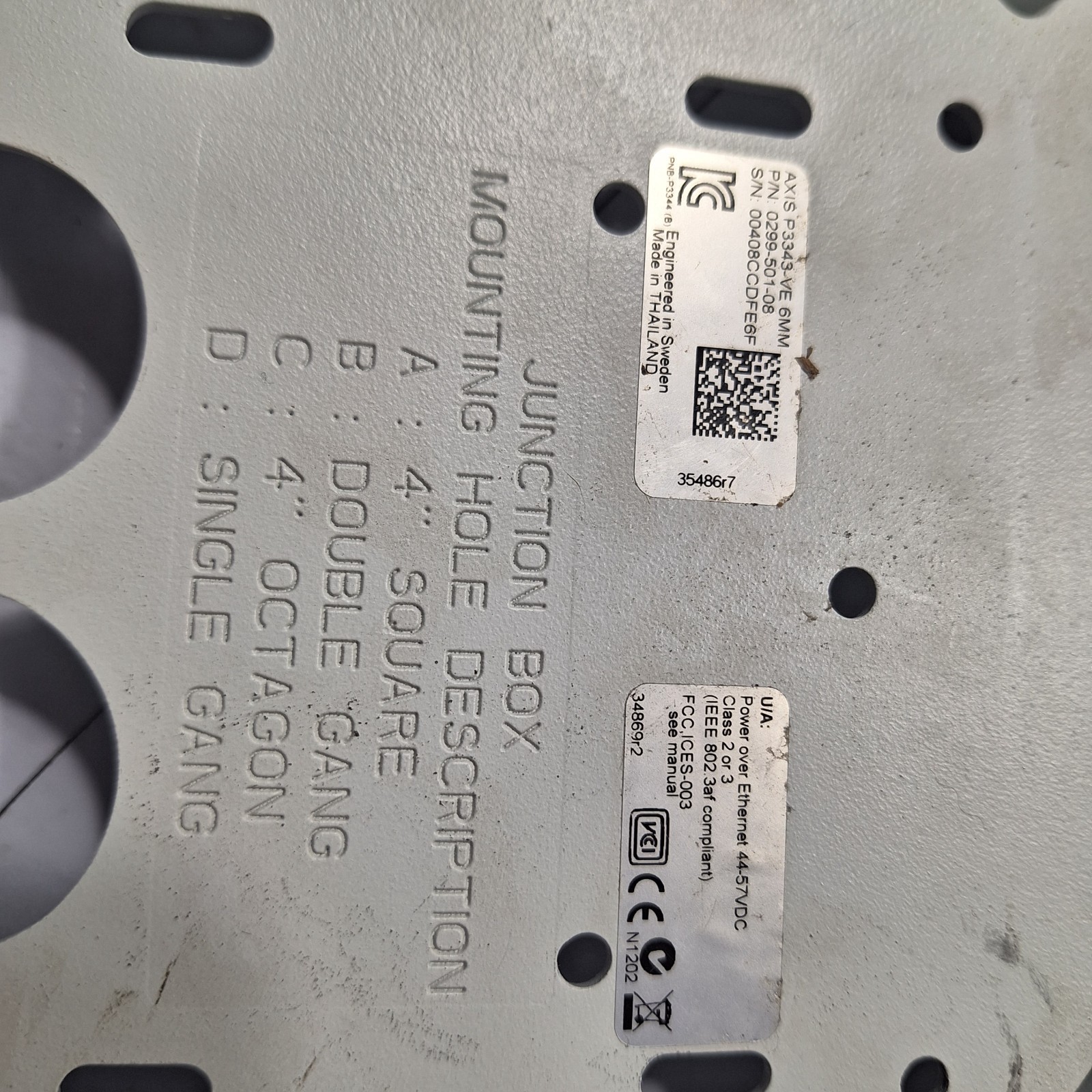 3) Axis Communication Mount Plates