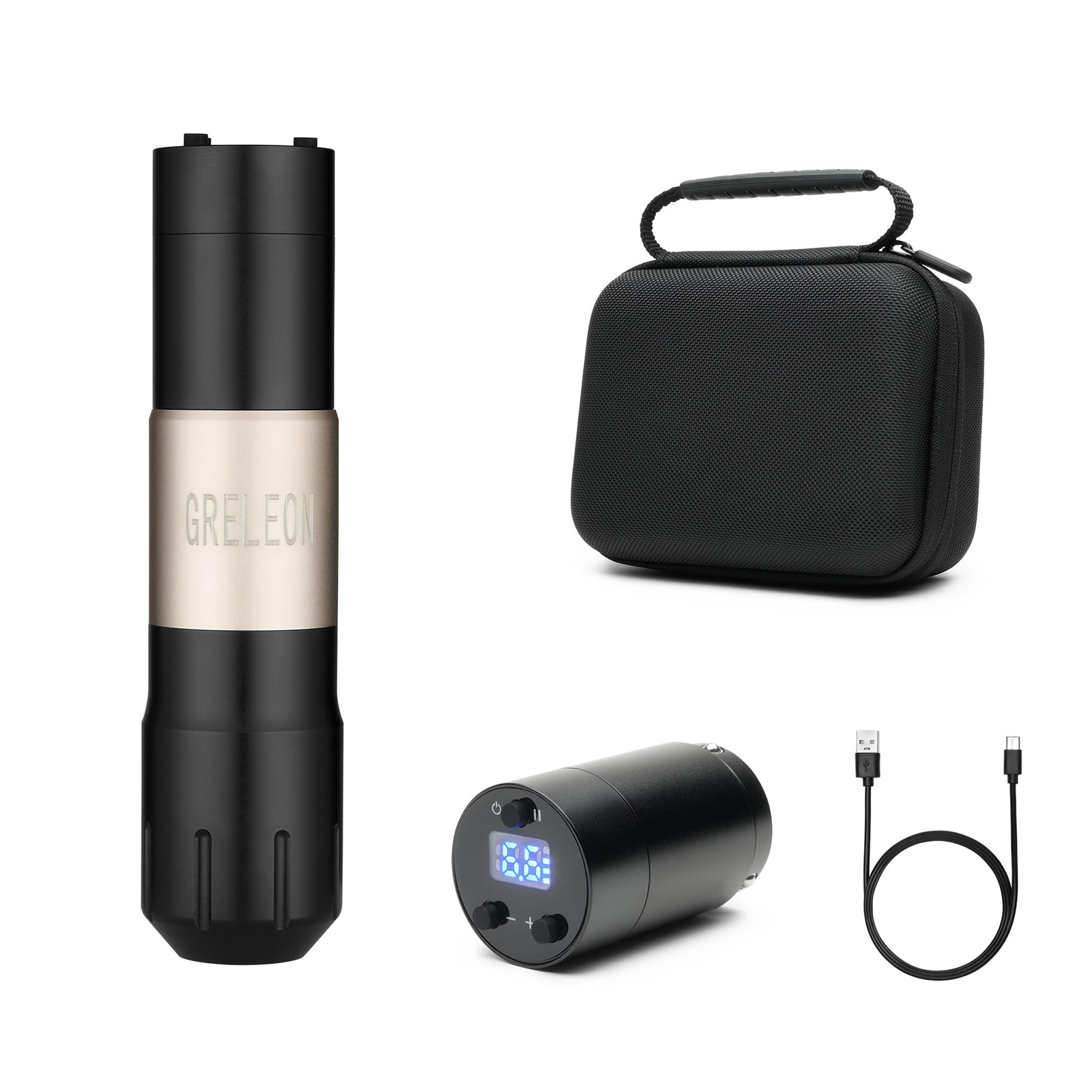 GRELEON Dual Battery Pen Tattoo Cartridge Machine Wireless Power Coreless Motor