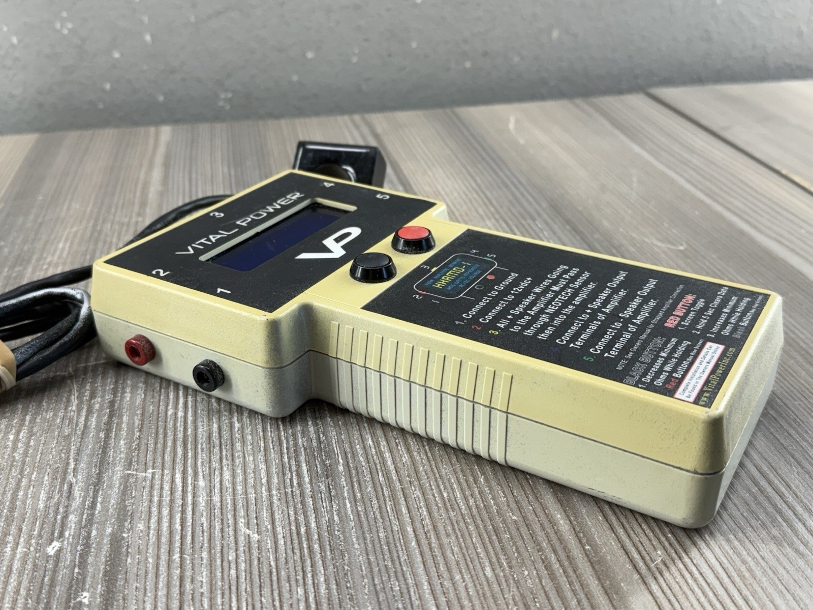 Vital Power Handheld Amp Monitoring Tester HHAMD-1 Peak RMS Volts Box Rise Watts