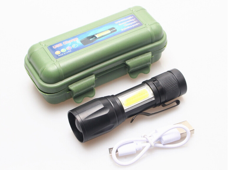 2 Pack LED Super Bright Flashlight Rechargeable Torch Tactical Lamp USB+ Battery
