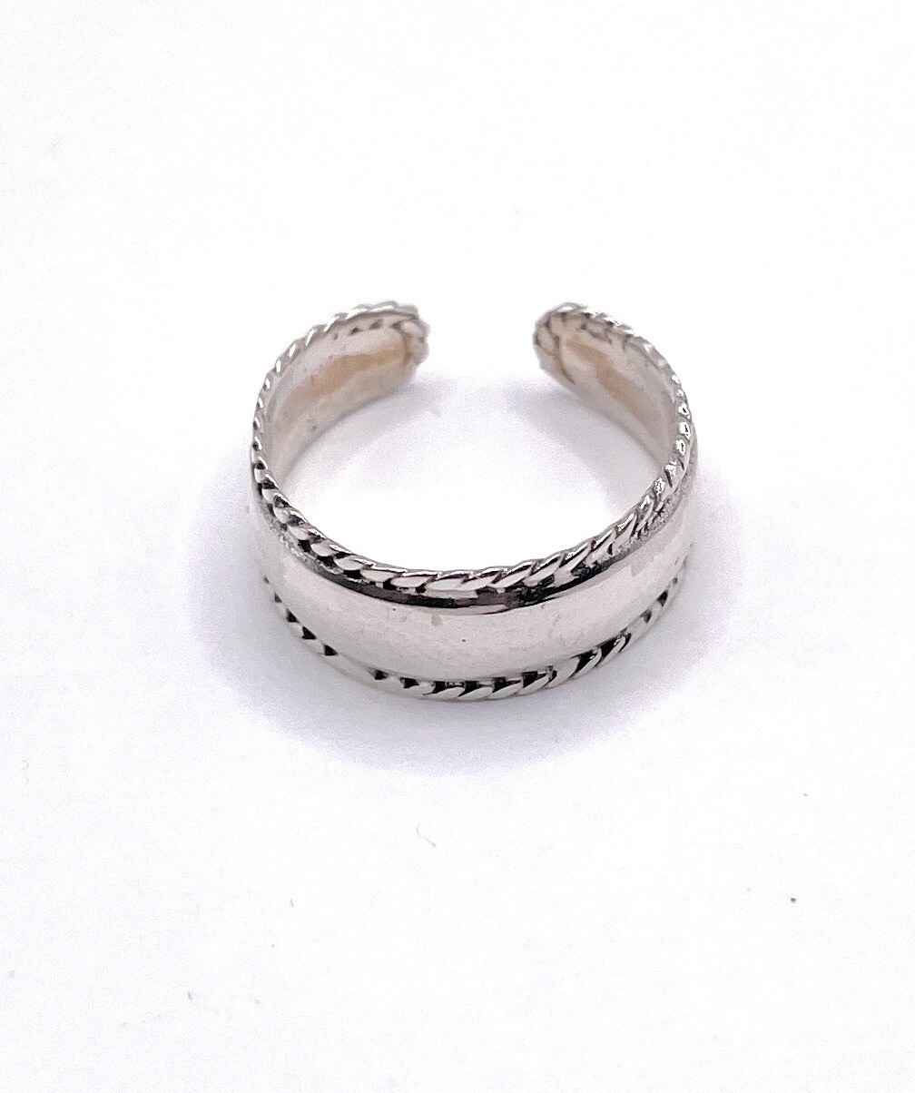 Solid Sterling Silver 925 Celtic Milgrain Toe Ring Band