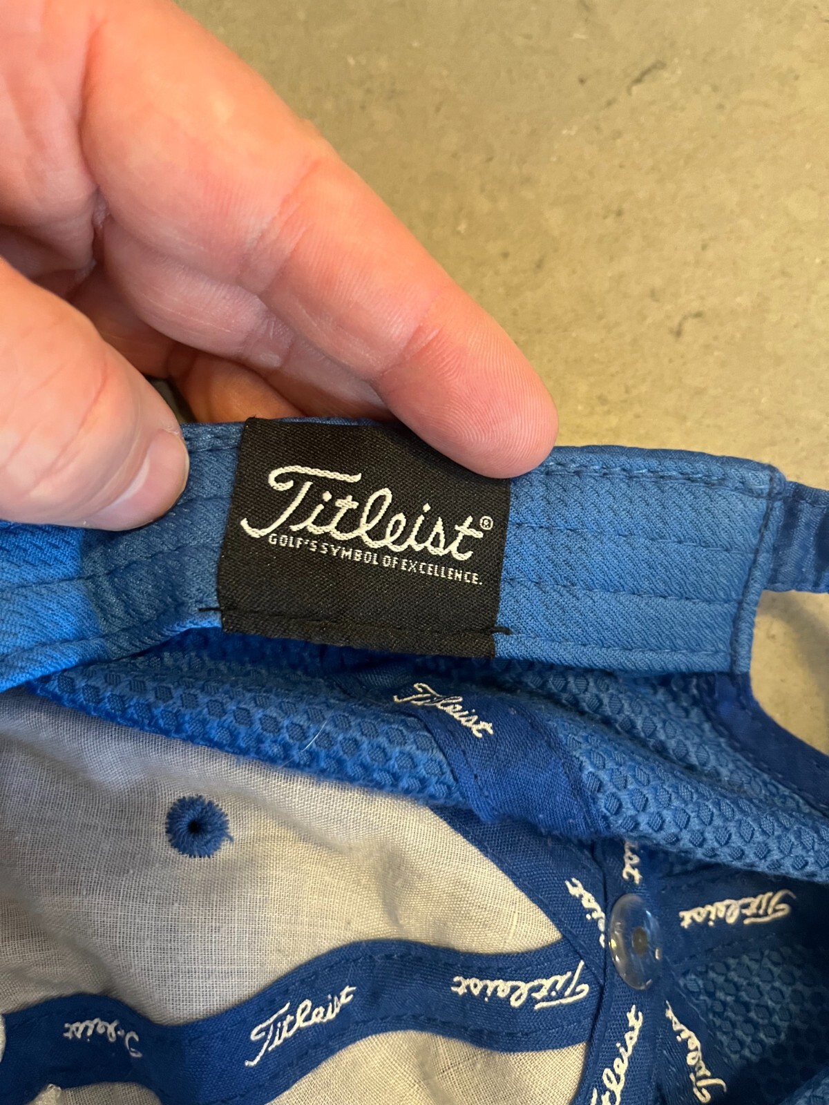 Titleist Hat Blue Golf Embroidered Logo Lightweight Adjustable Cap