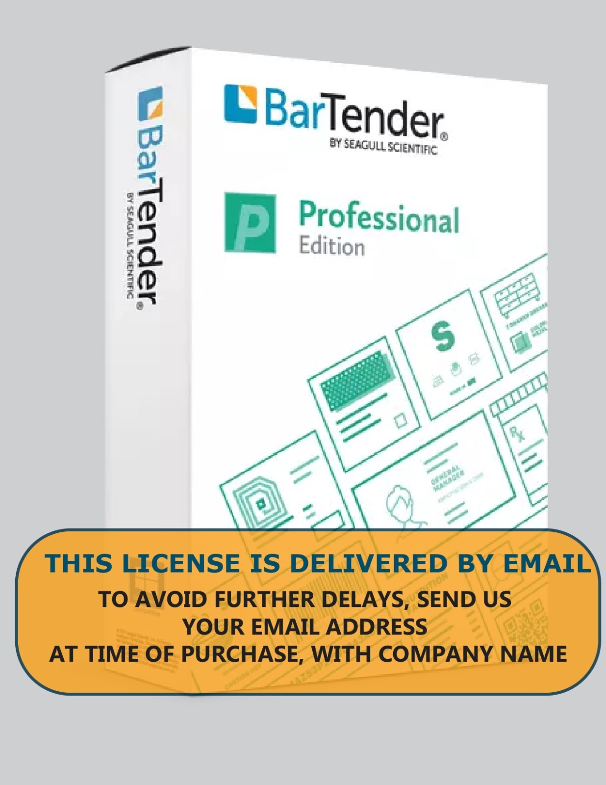 BARTENDER 2022 PROFESSIONAL: LICENSE 2 PRINTER, ANNUAL SUBSCRIPTION