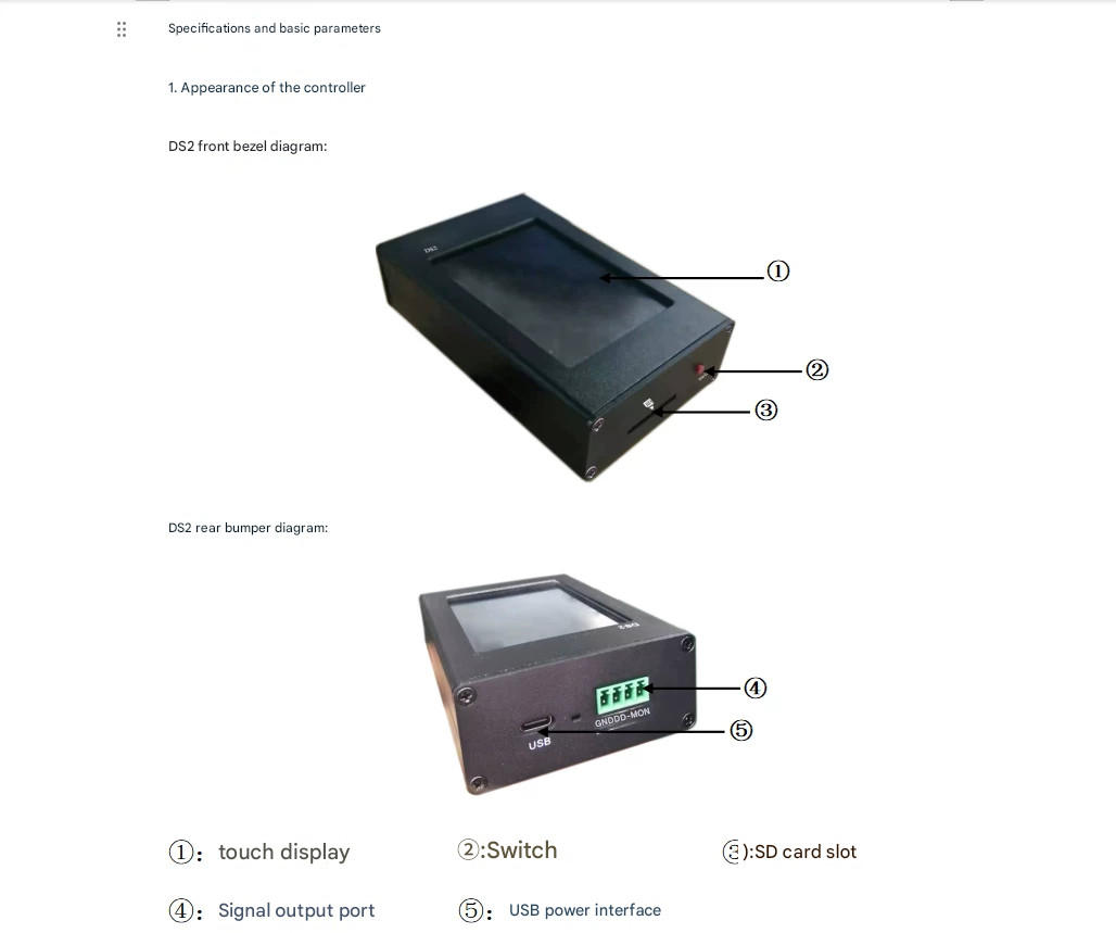 DMX512 encoder YM-DS2 touchscreen handheld programmer
