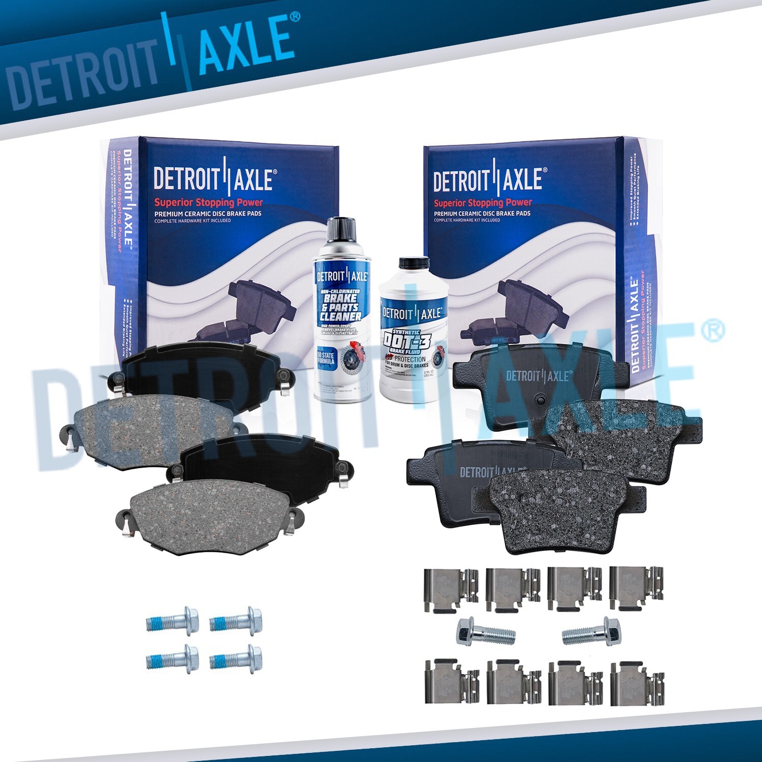 Front & Rear Ceramic Brake Pads Kit for 2005 2006 2007 2008 Jaguar X-Type Brakes