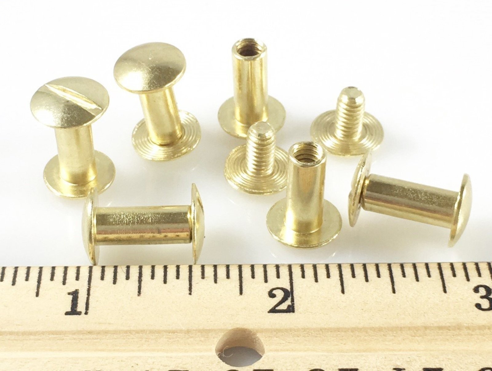 CONCHOS Chicago Screws 1/2" Plain 50 pcs BP GOLD