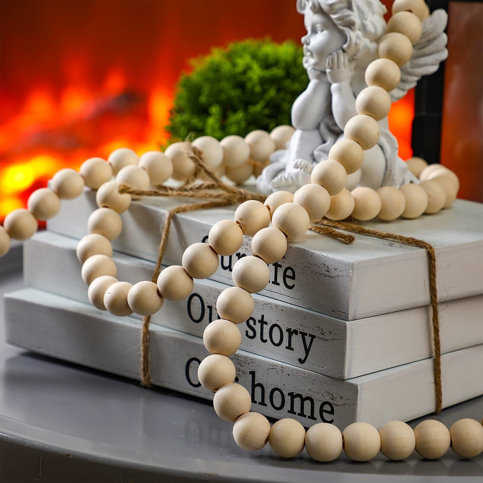 Jetec Decorative Display Books Hardcover, Faux Farmhouse Stacked for Coffee T...