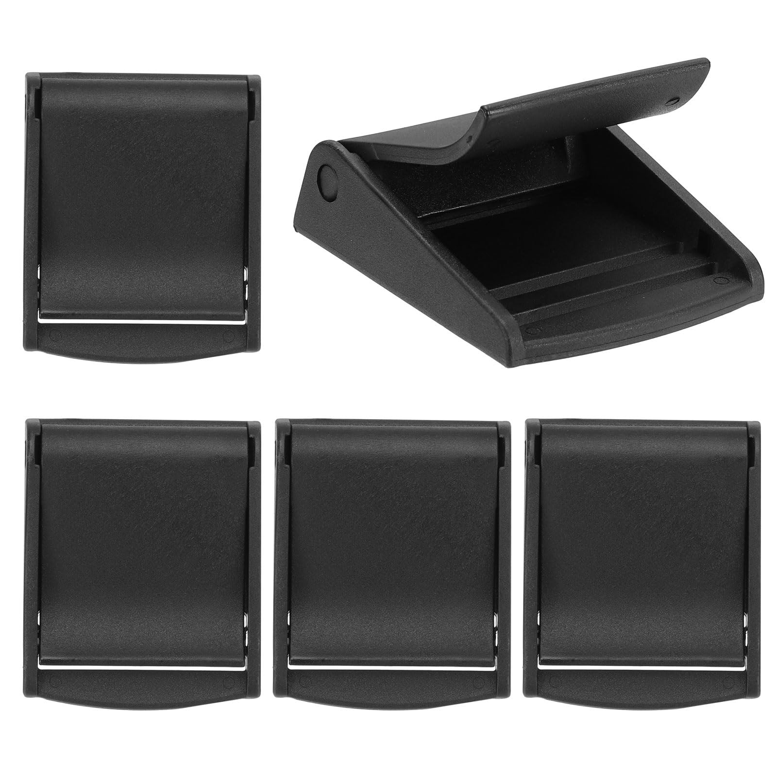 Webbing Black Cam Buckle 5/8 inch, 5 Pack Plastic Adjustable Toggle Clip for ...