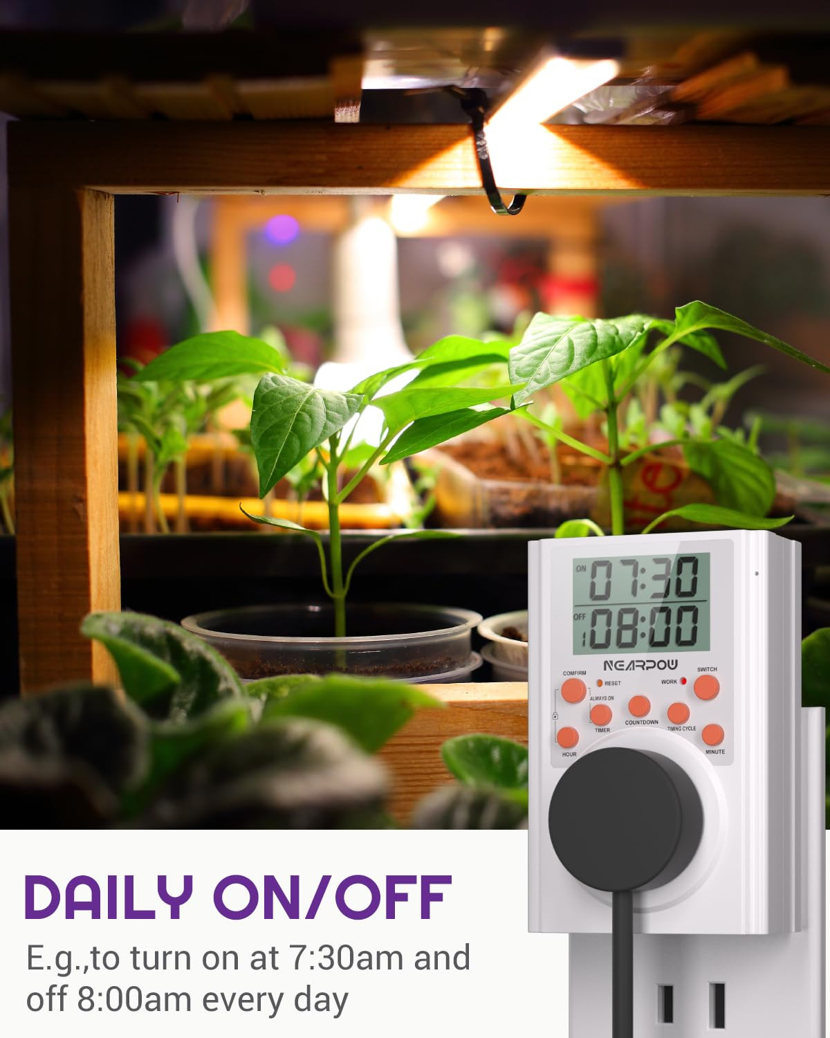 Timer Outlet, Multifunctional Infinite Cycle Programmable Plug-In Digital Timer