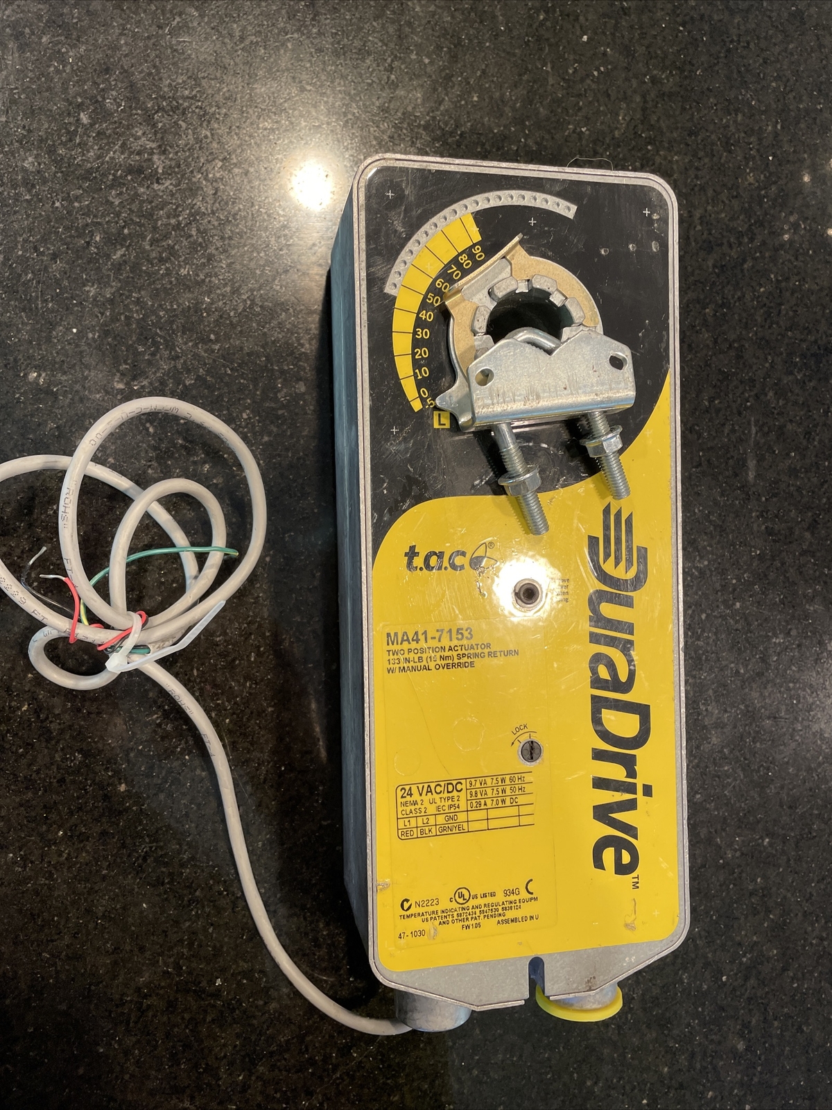 DURADRIVE SCHNEIDER INVENSYS MA41-7153 TWO POSITION ACTUATOR 24VAC/DC