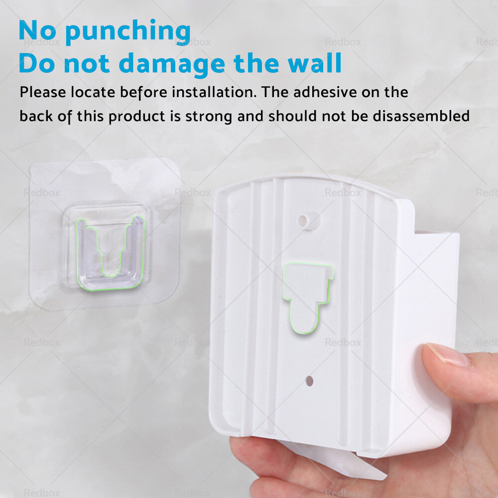 Universal White Air Conditioner Remote Control Holder Wall-Mounted Storage