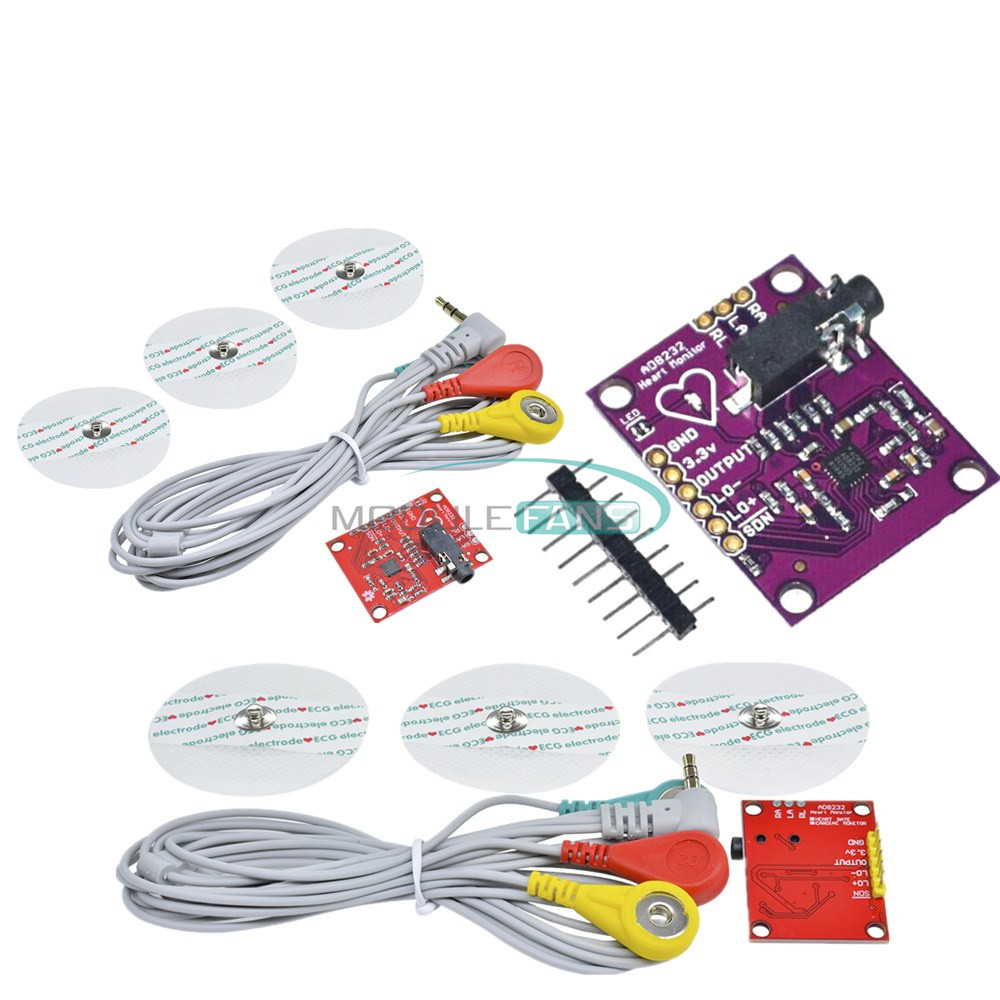AD8232 Single Lead Double Poles Pulse Heart Rate Monitor ECG Sensor Kit Arduino-