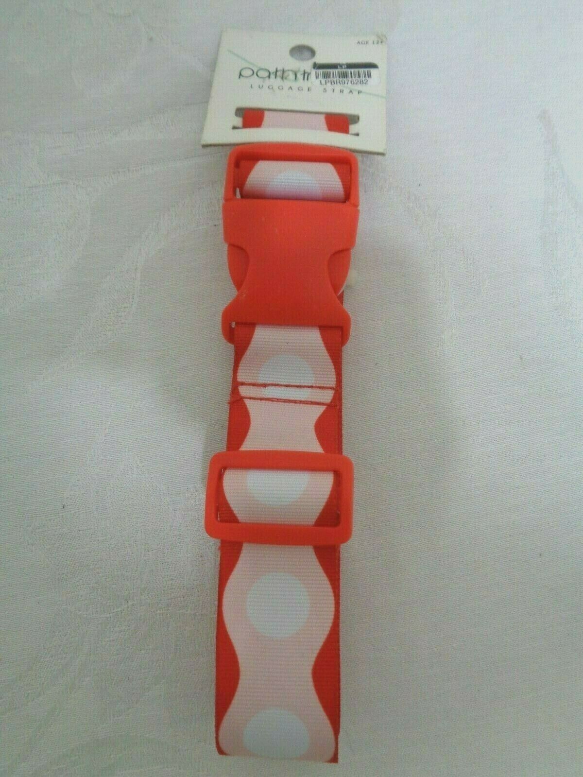 NEW Path Travel Luggage Strap Multi-Color Canvas Sturdy Bright red & pink 1.5" W