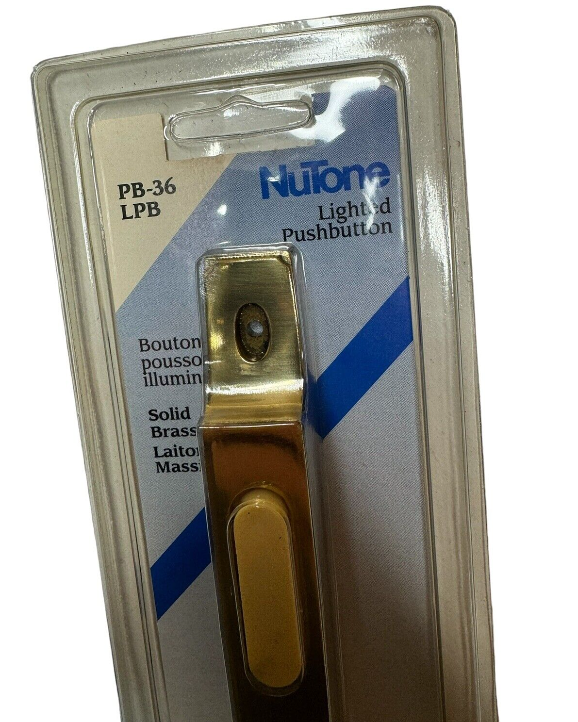 (Box of 6) NuTone PB-36LPB Pushbutton Lighted Door Bell Solid Brass Polished