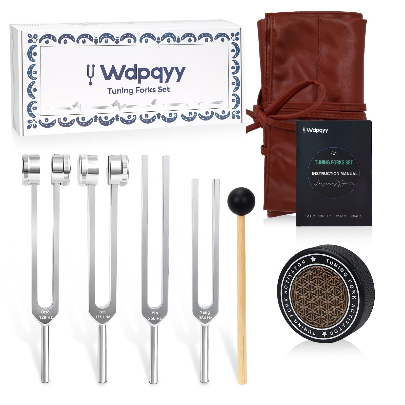 Tuning Forks for Healing(128Hz, 136.1Hz, 256Hz, 384Hz), Weighted & Unweighted...