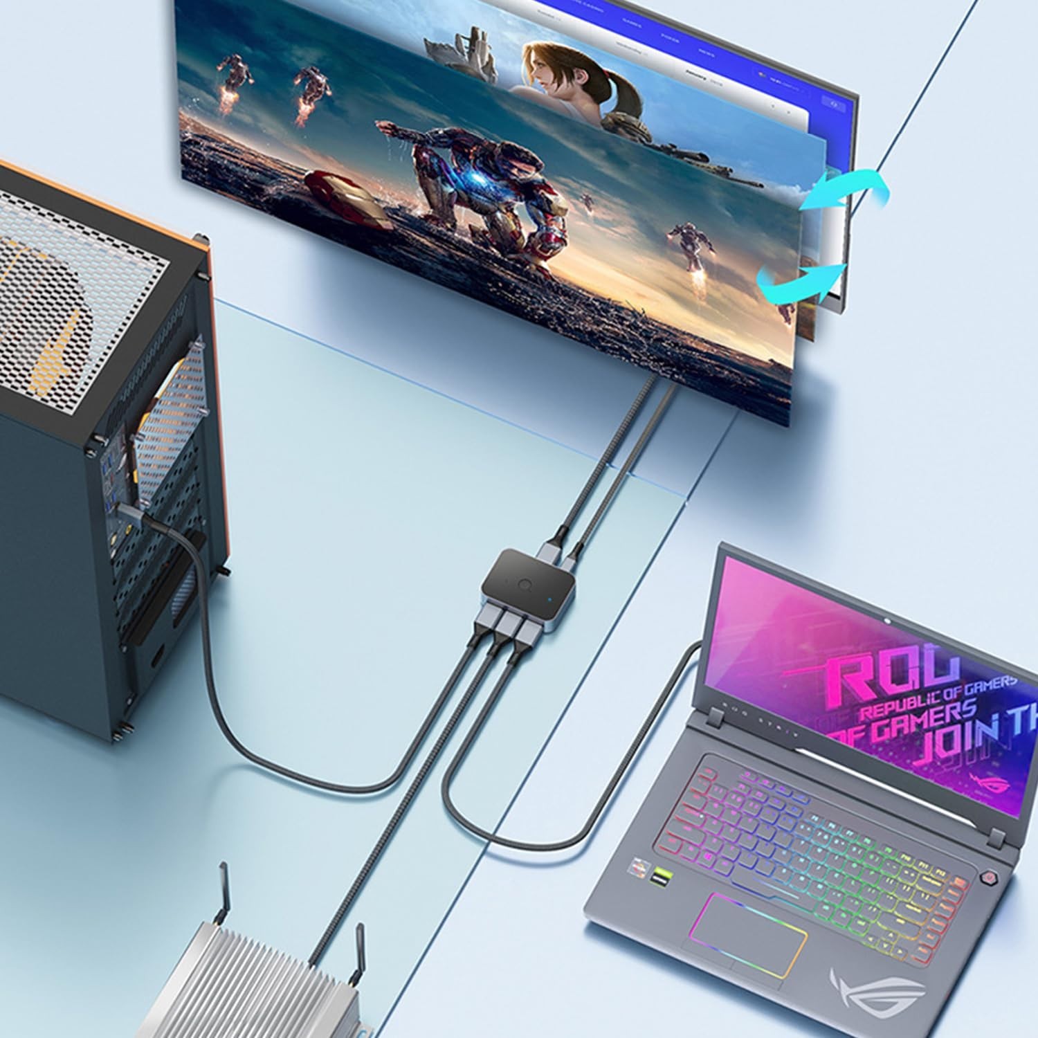 Arector Bi-Directional DisplayPort 1.4 Switcher