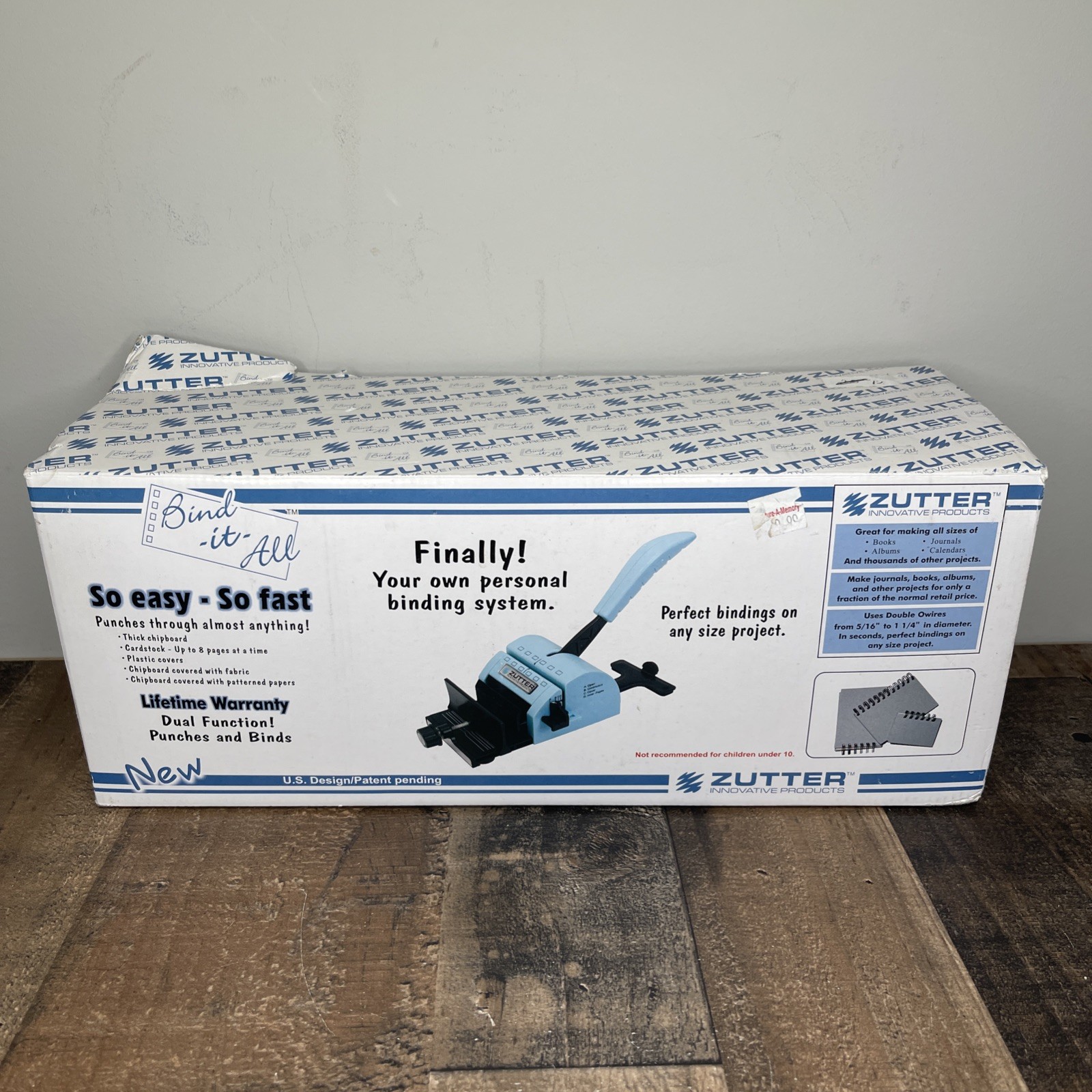 Zutter Bind It All Comb Binder Punch Blue Model 2648 New NIB