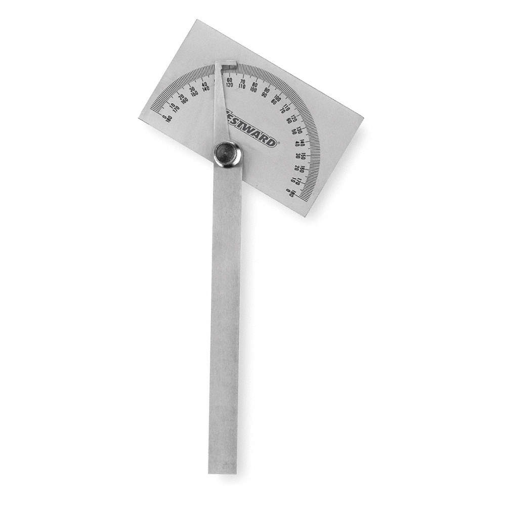 WESTWARD 4KU93 Manual-Reading Protractor PK 6