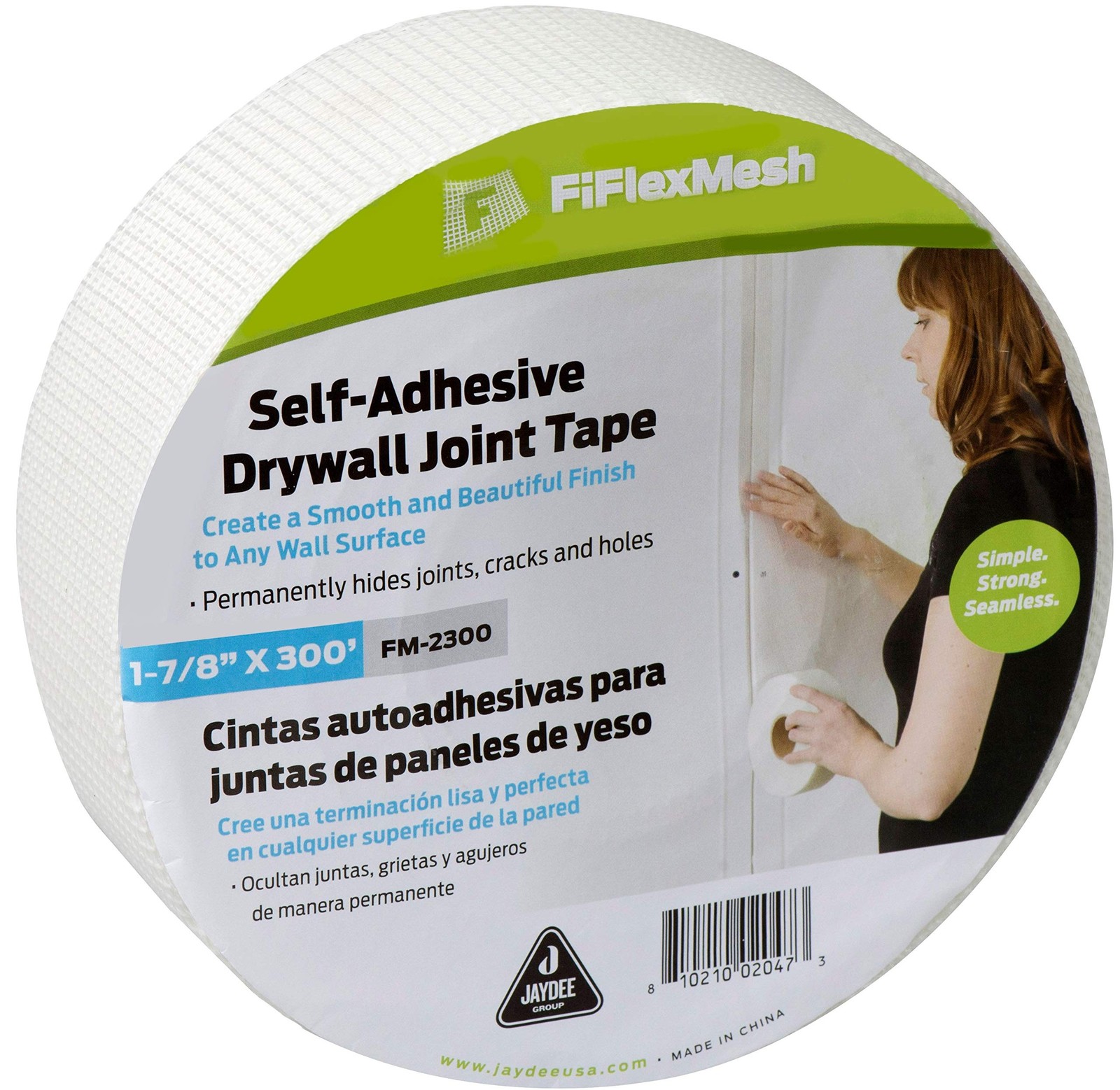 Boen 2 in. x 300 ft. Self-Adhesive FiFlex Fiberglass Mesh 2" x 300, White