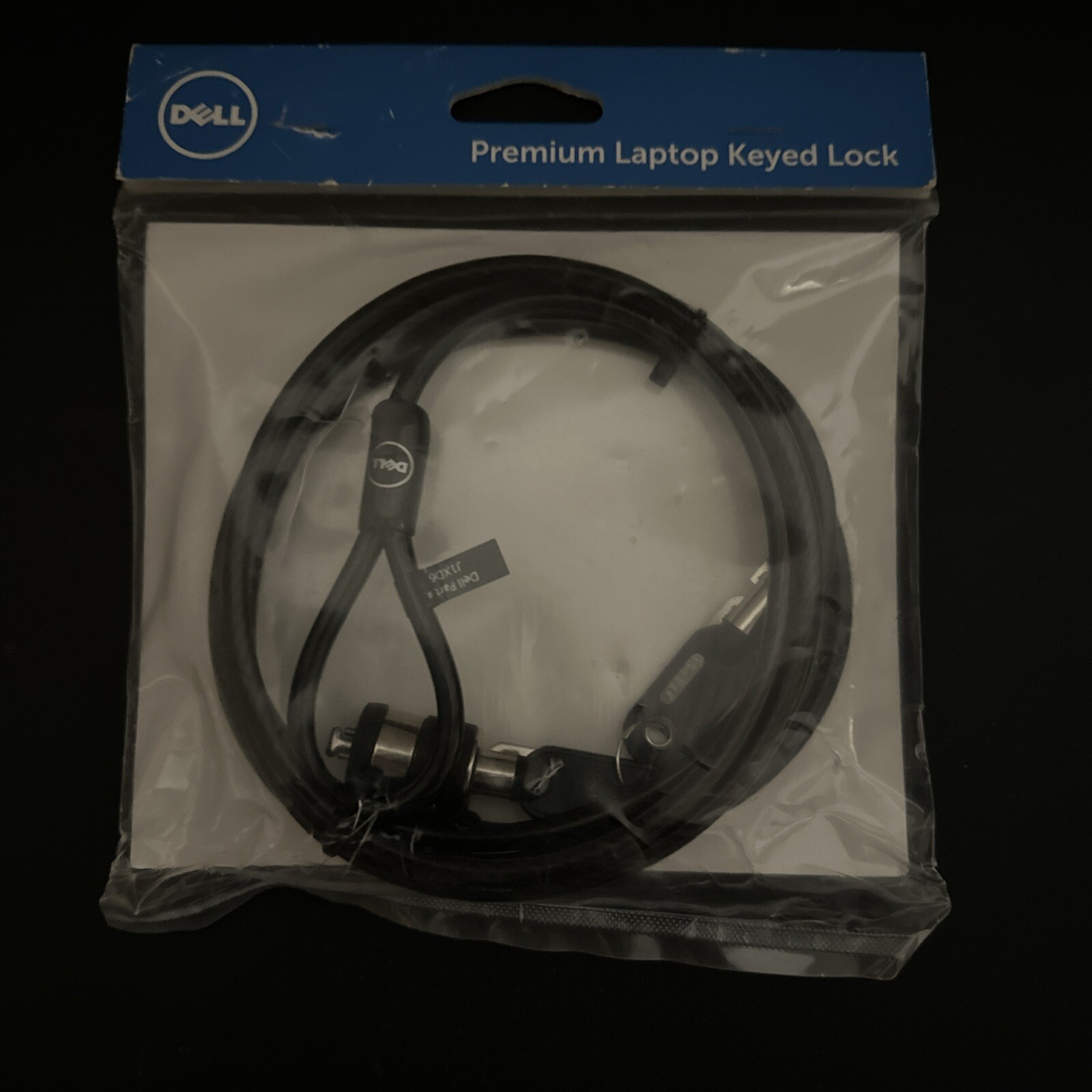 Dell Premium Laptop Keyed Lock Security Cable 6ft Black - New