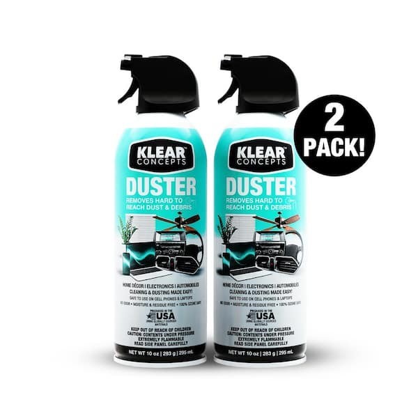 10 Oz. KHD Compressed Air Duster for Cleaning, 100% Ozone Safe (Pack of 2 Cans)