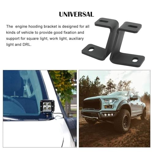 Hood Light Mount Bracket, 2pcs Hood Ditch Side Pillar Bracket Front A Pillar