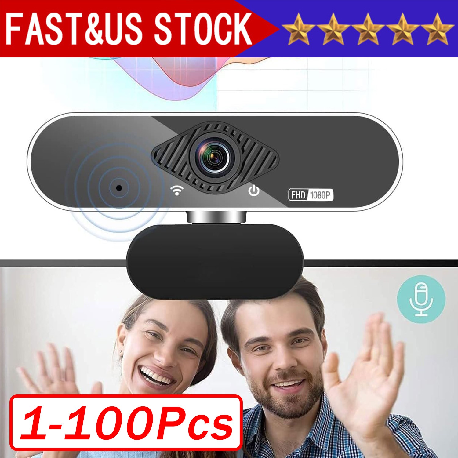 1080P Full HD USB Webcam for PC Desktop,Laptop Web Camera with Microphone Lot