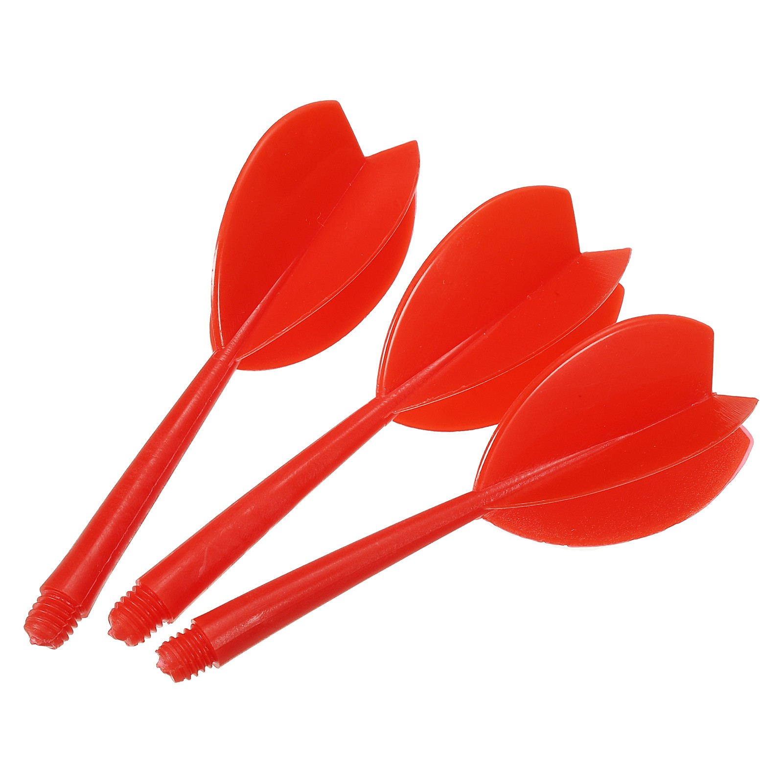 Integrated Dart Shaft and Flights, 15 Pack 4BA Thread Plastic Dart Flights Red