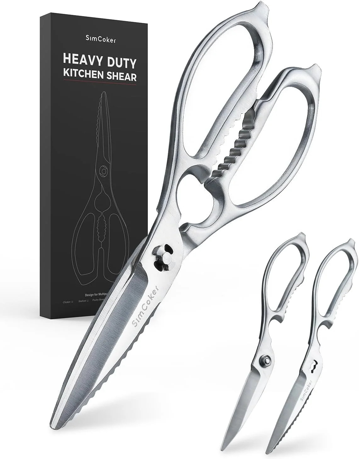 Heavy-Duty Kitchen Scissors Forged from Stainless Steel | All-purpose scissors w