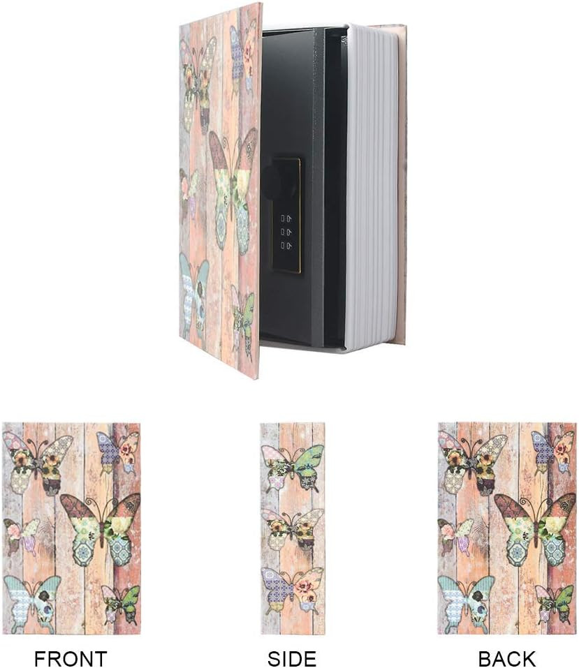 Small Diversion Book Safe Storage Box, Metal Can with Security Combination Lock/