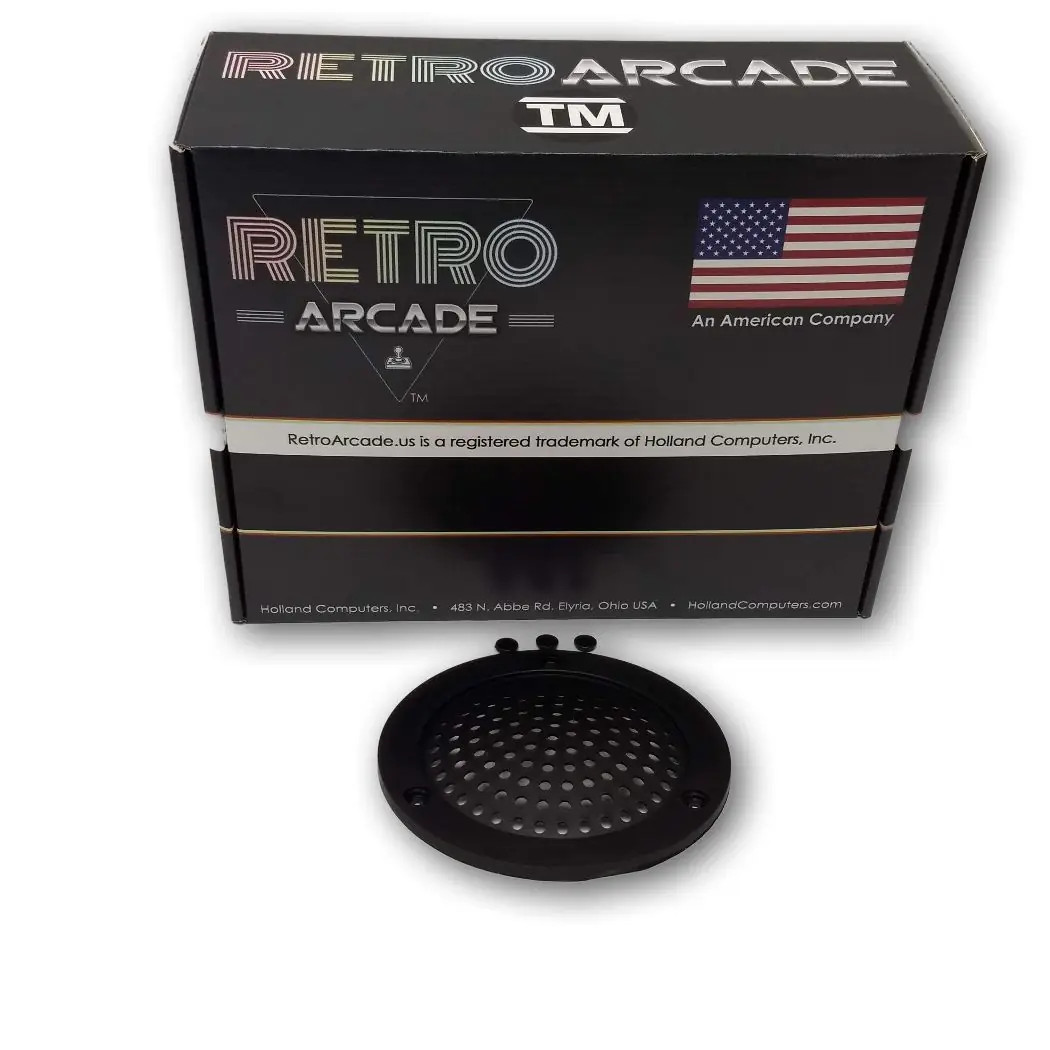 Round Speaker Net for Black Plastic Fits 4 inch speakers, by RetroArcade.us Mame