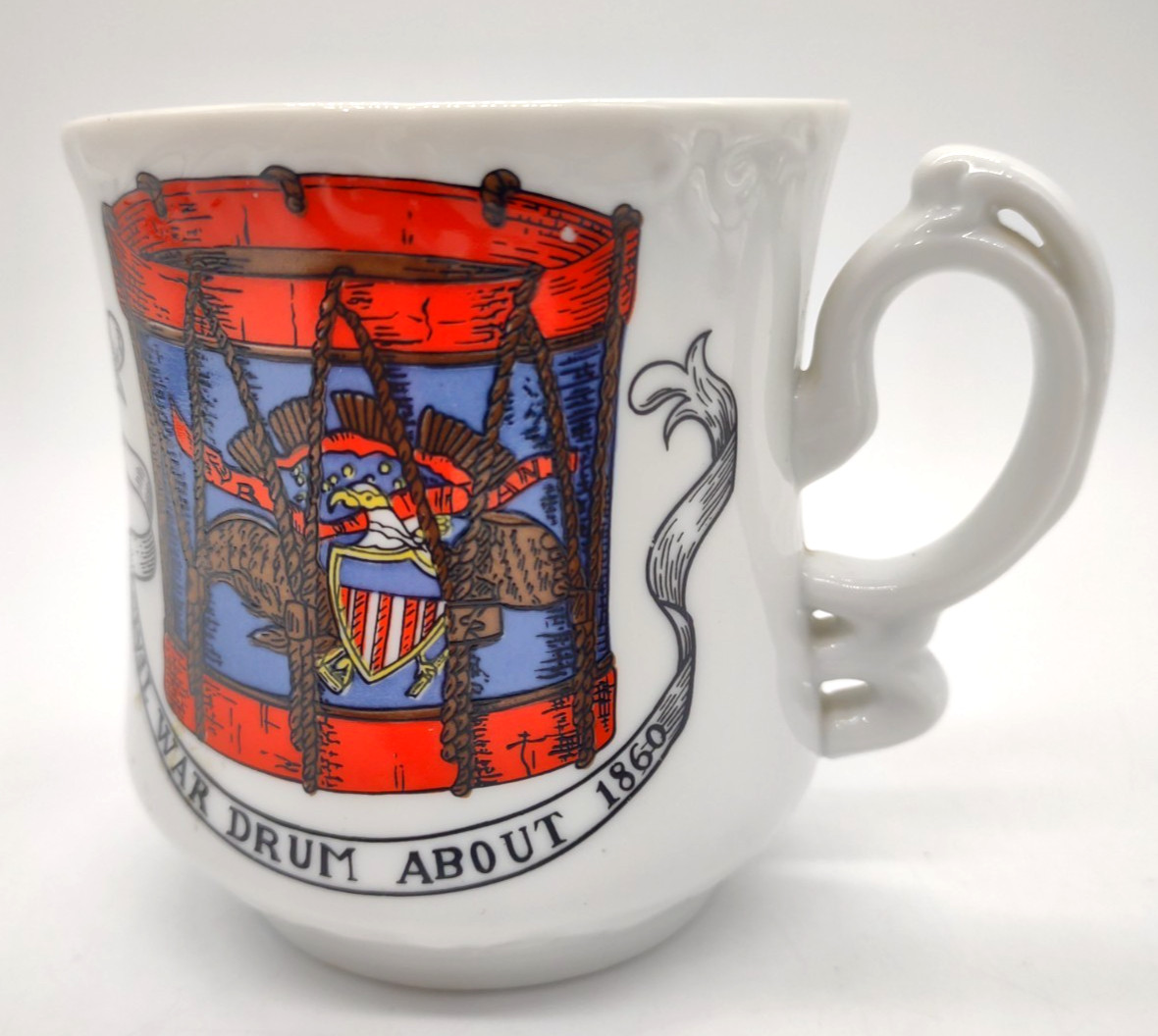 Civil War Drum About 1860 Commemorative Mustache Mug Royal Crown