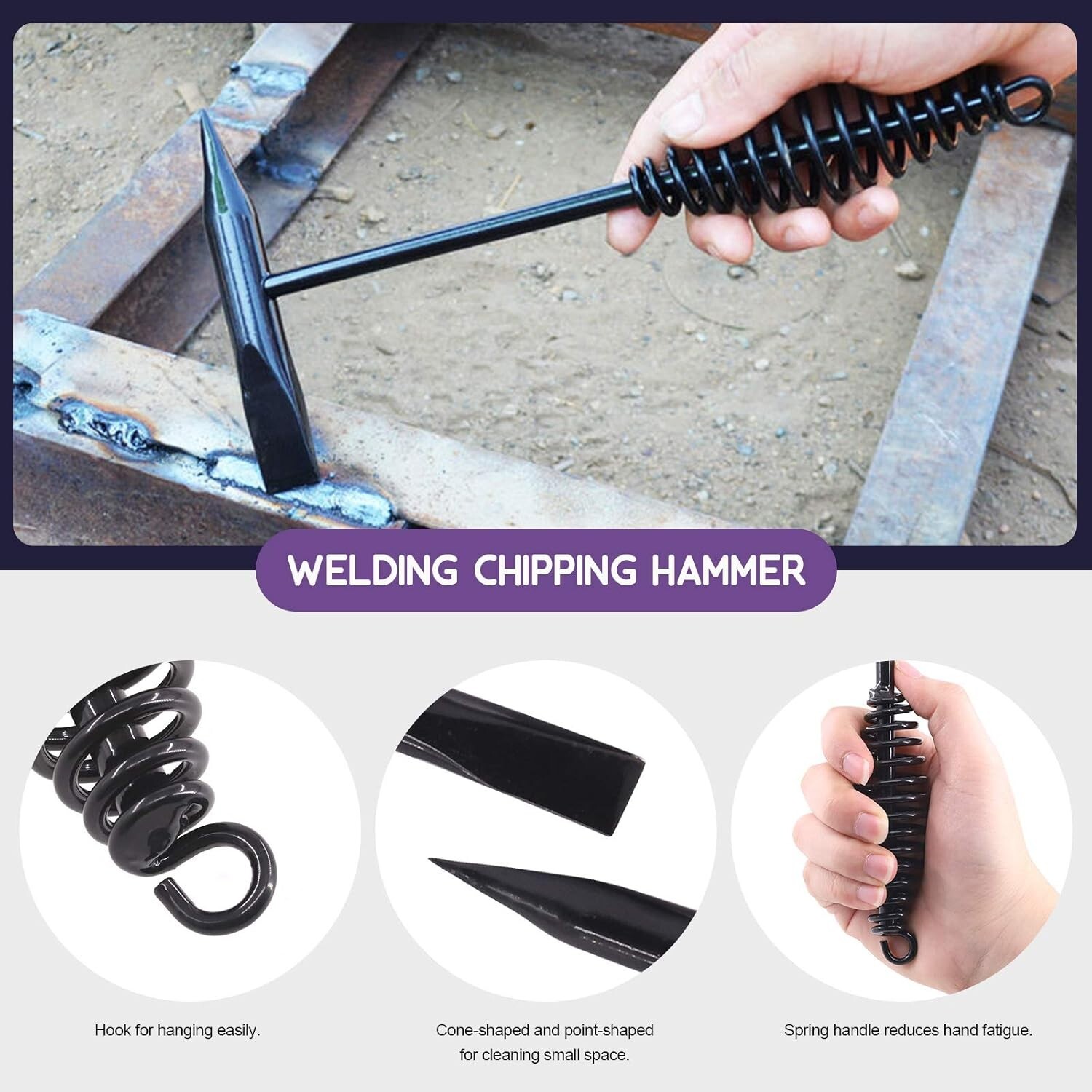 Welding Essentials Set: 10 Inch Brush, Chipping Hammer & Gloves for Efficiency