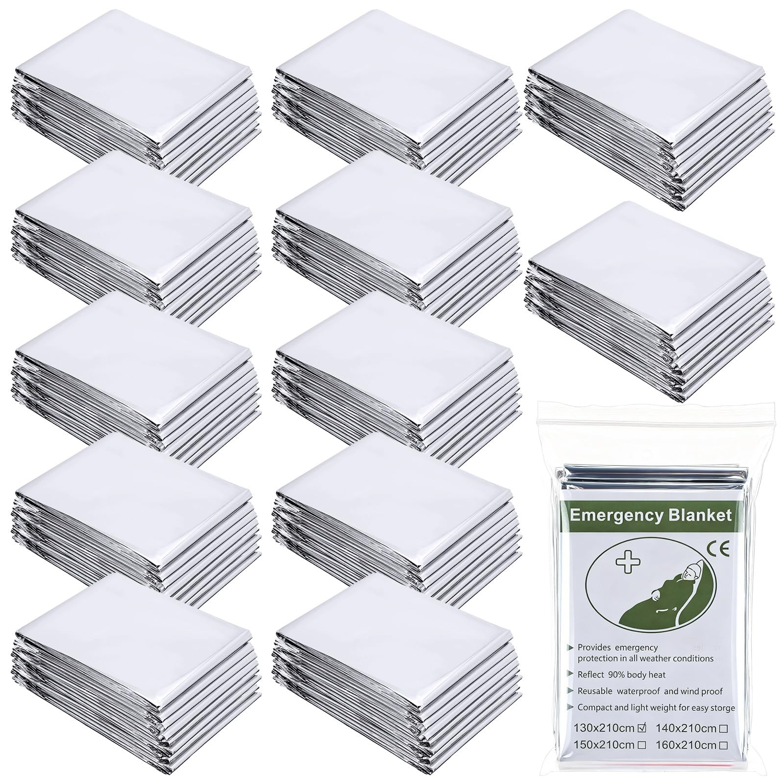 12 Pack Silver Reflective Mylar Film, Garden Greenhouse Covering Foil Sheets,...