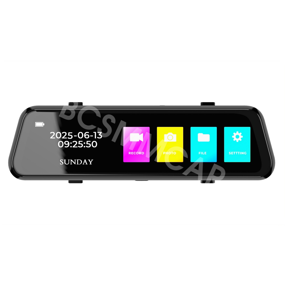 9.66in Car Mirror Dash Cam 3 Lens DVR Video Recorder Front/Interior /Rear/Camera