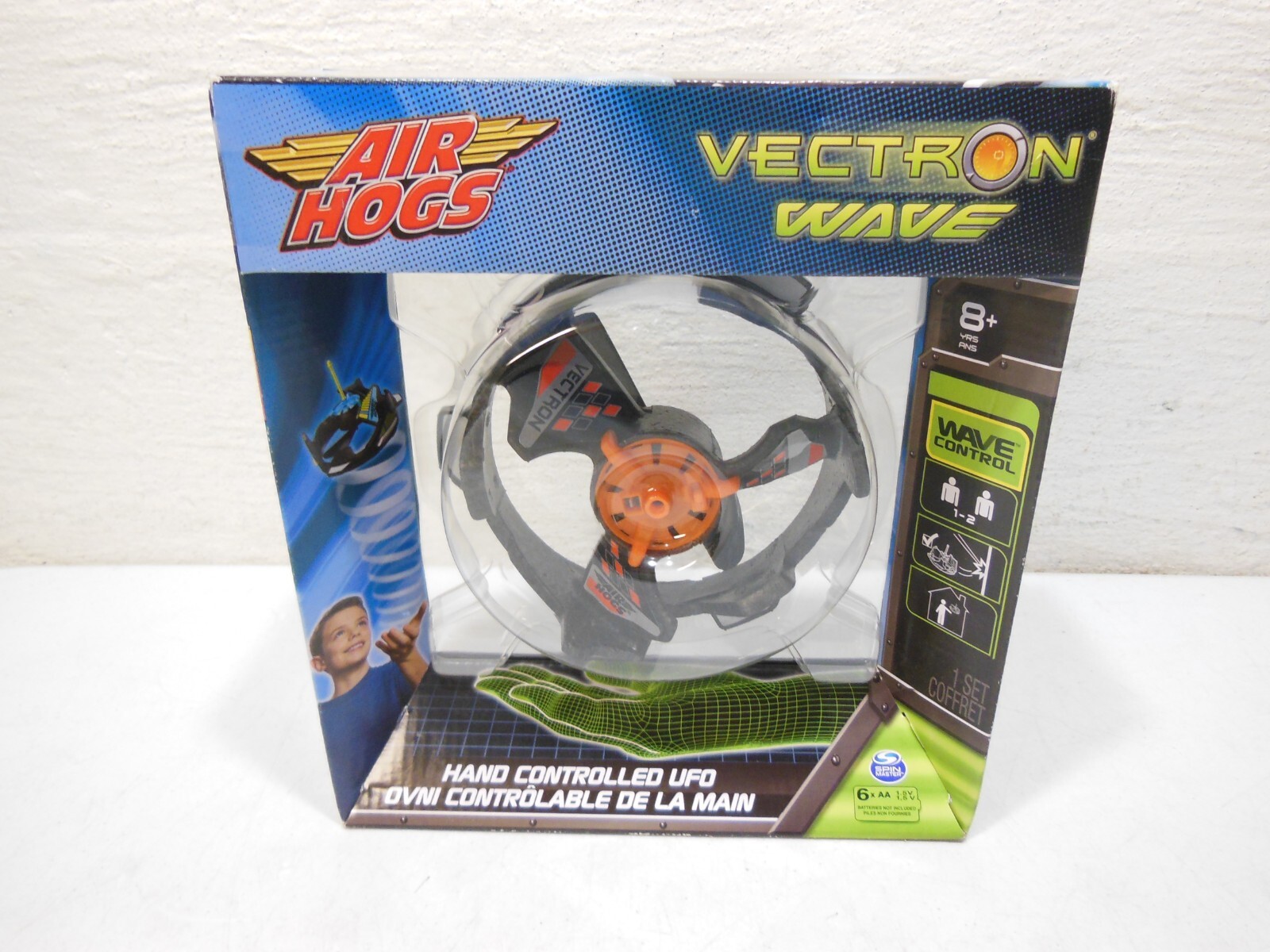 Air Hogs Vectron Wave Hand Controlled UFO Flyer Black & Orange- New
