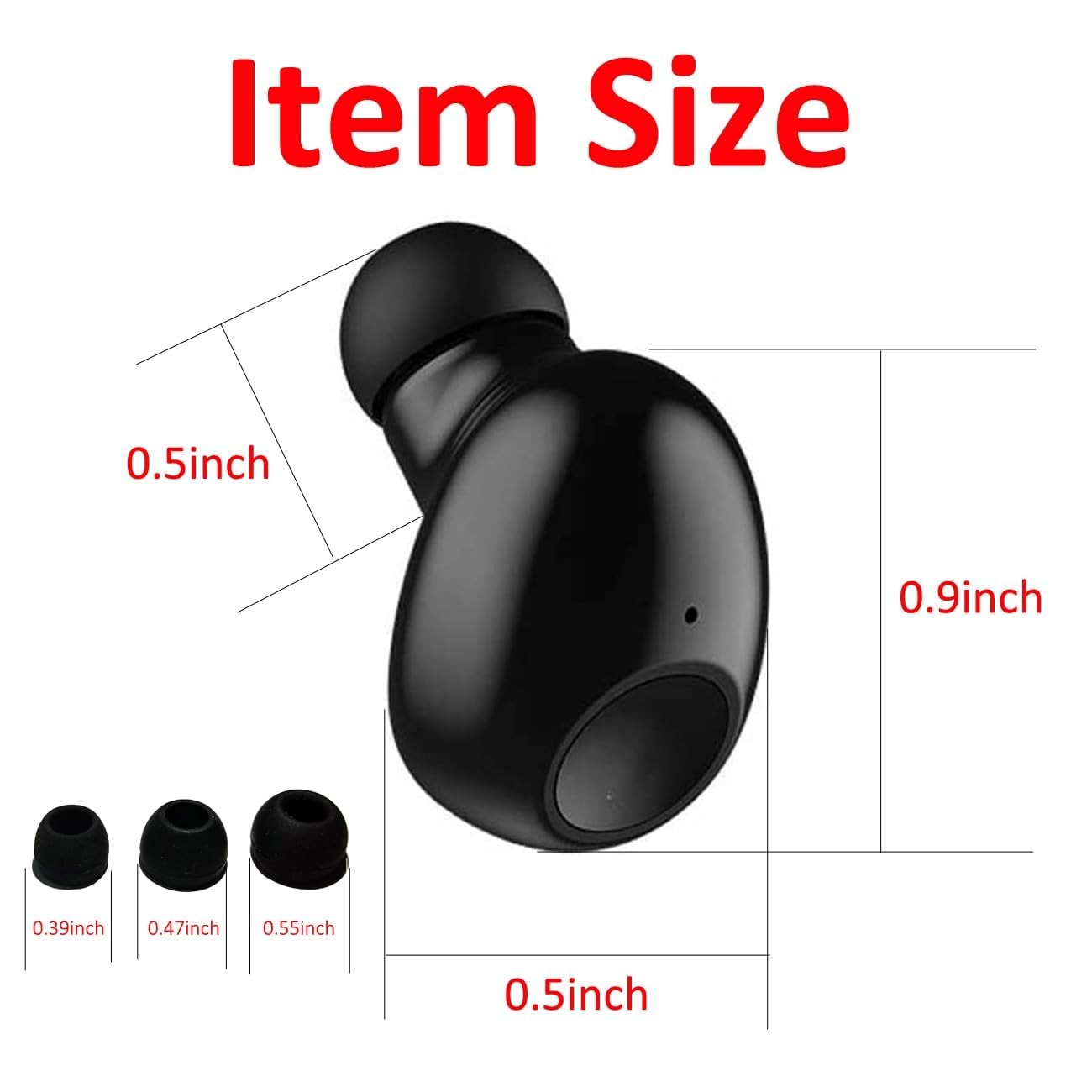 NVAHVA Bluetooth Earbud 10 Hrs Playtime, Single Wireless Earphone, Mini Drivi...