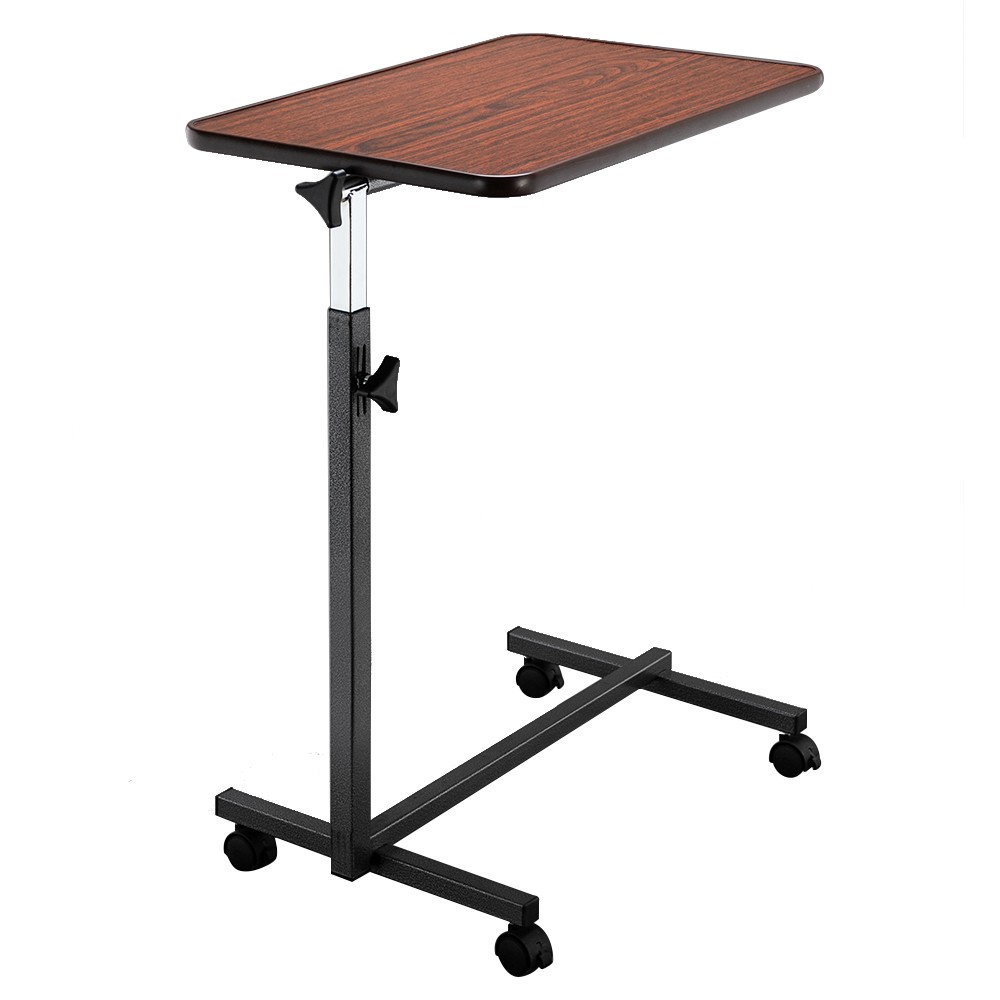 Multifunctional Adjustable Bedside Table MDF/Iron/4 Wheels With Brake