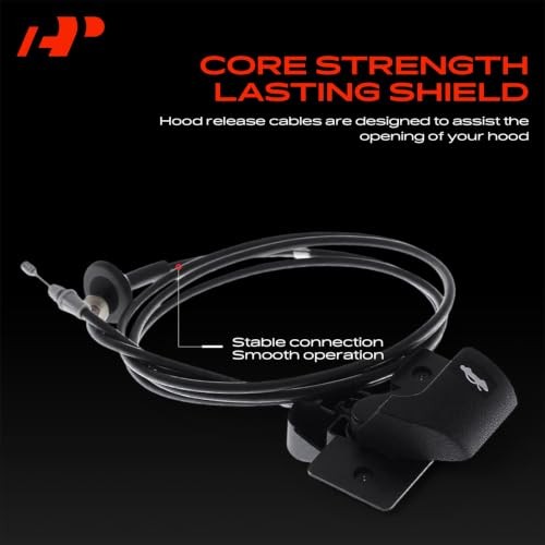 Front Hood Latch Release Cable with Handle Compatible with Buick Lucerne 2006