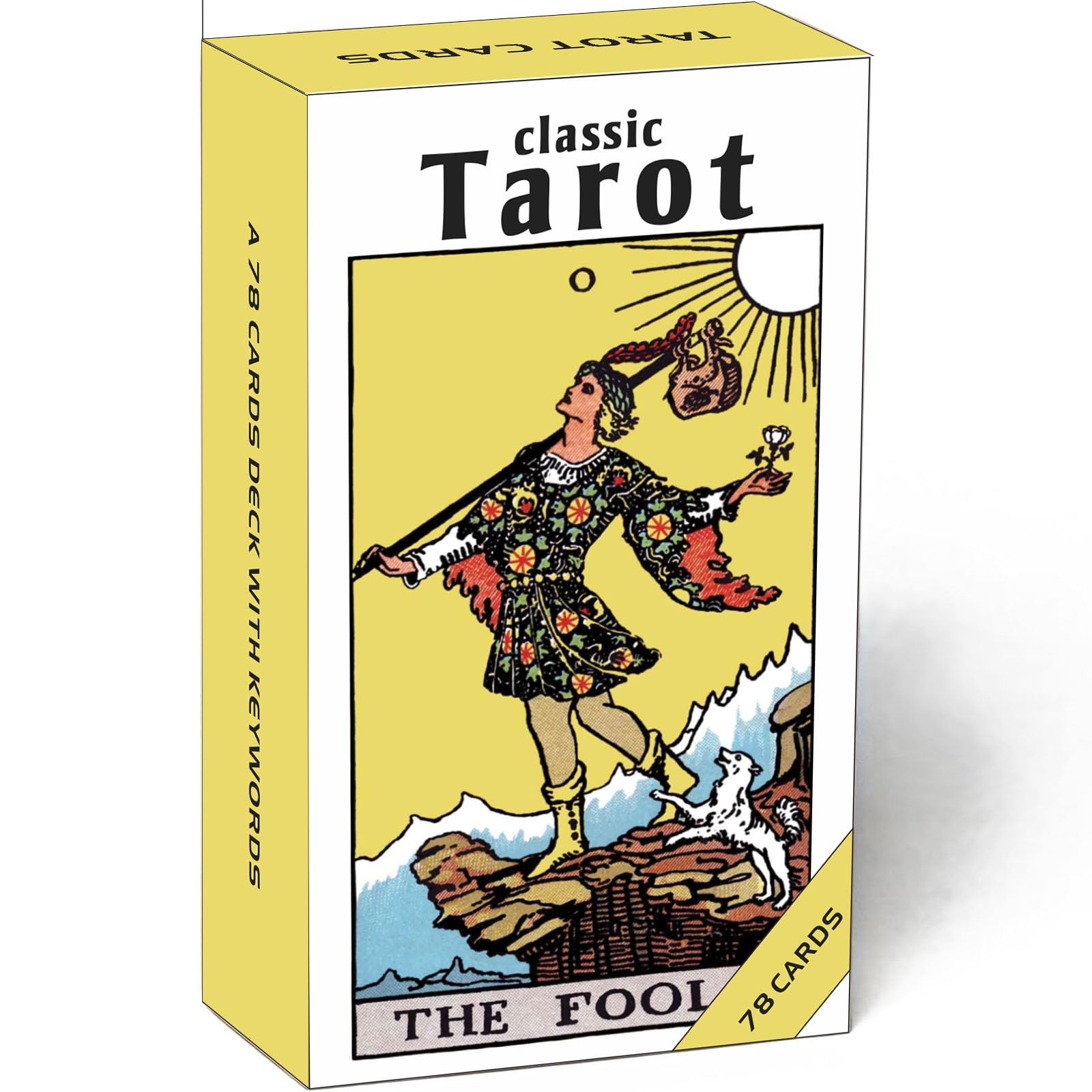 Classic Tarot Cards for Beginners With 0.5 x 4.72 x 2.74 inches, White